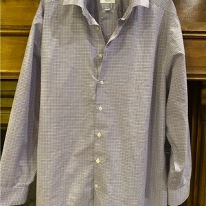 Men's Red/blue Checkered Button-Down Shirt